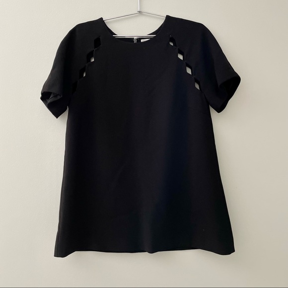 Rebecca Vallance Tops Rebecca Vallance Black Cutout Blouse Poshmark